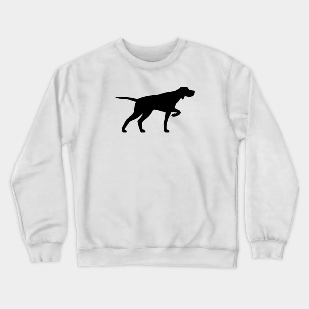 Pointer Dog Silhouette Crewneck Sweatshirt by Coffee Squirrel